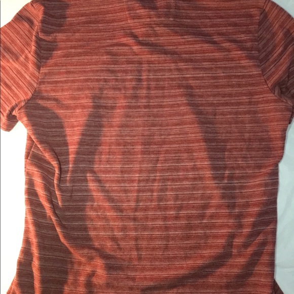 Banana Republic polo shirt dark raspberry strips men's XL - Picture 3 of 4